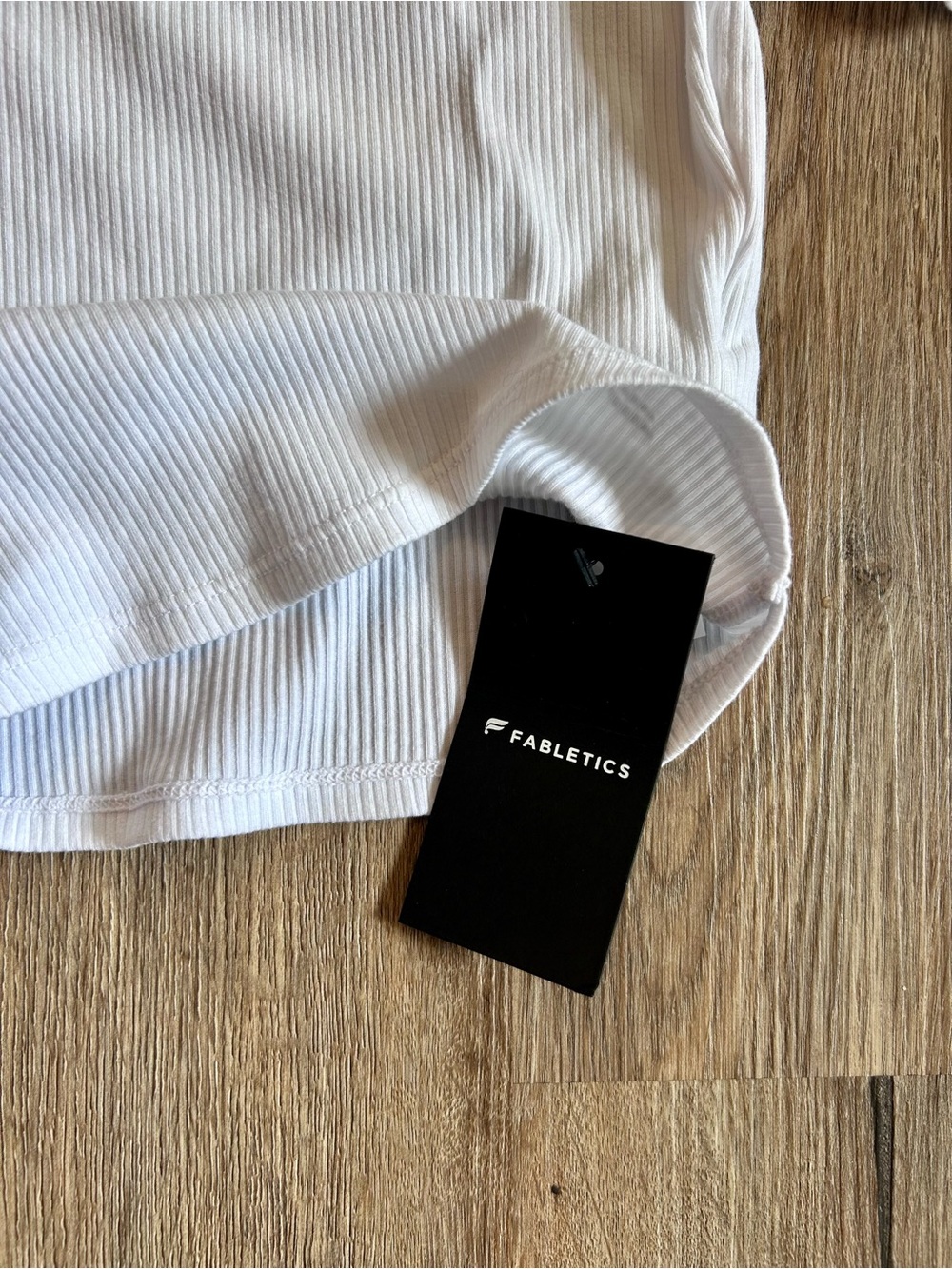 Fabletics White Ribbed Short-Sleeve Top - Picture 4 of 4